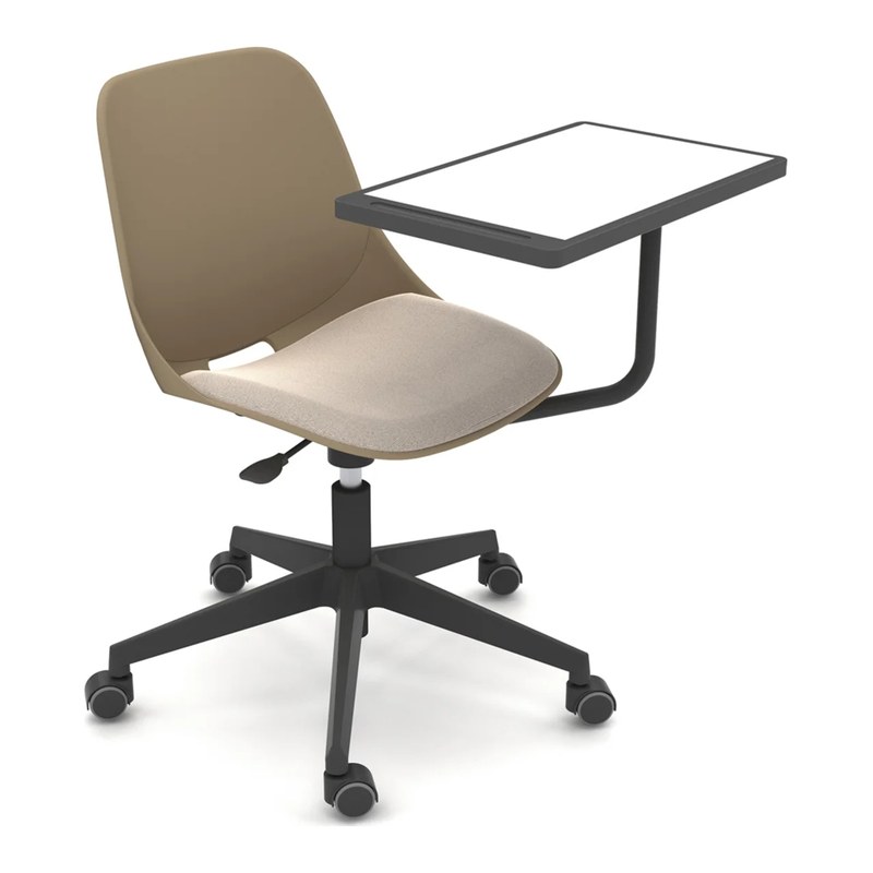Chaise giratoire étudiant avec tablette BAKEA