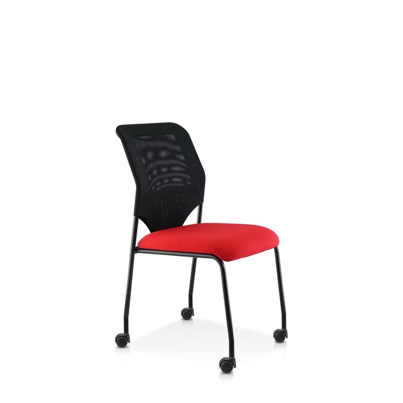 Chaise 4 pieds sur roulettes CLOE