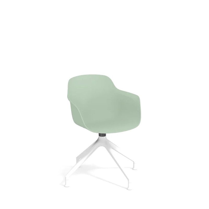 Chaise et fauteuil giratoire sur patins LORIA