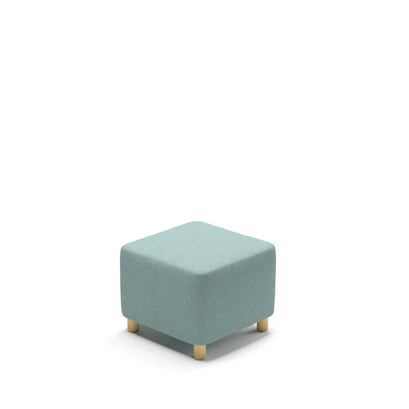 Pouf haut sur pieds bois LOTUA