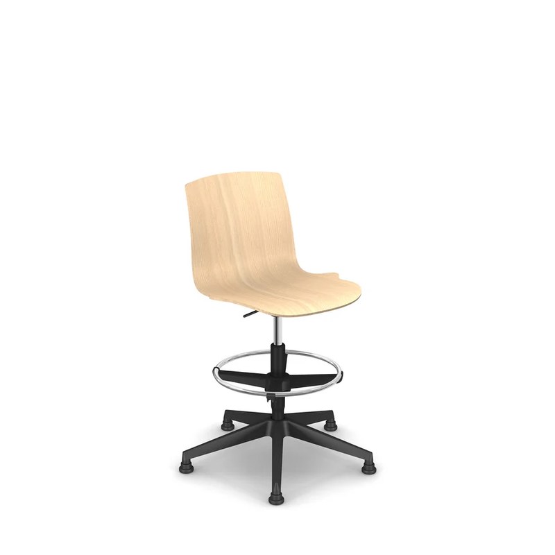 Chaise giratoire haute avec repose-pieds ODEI