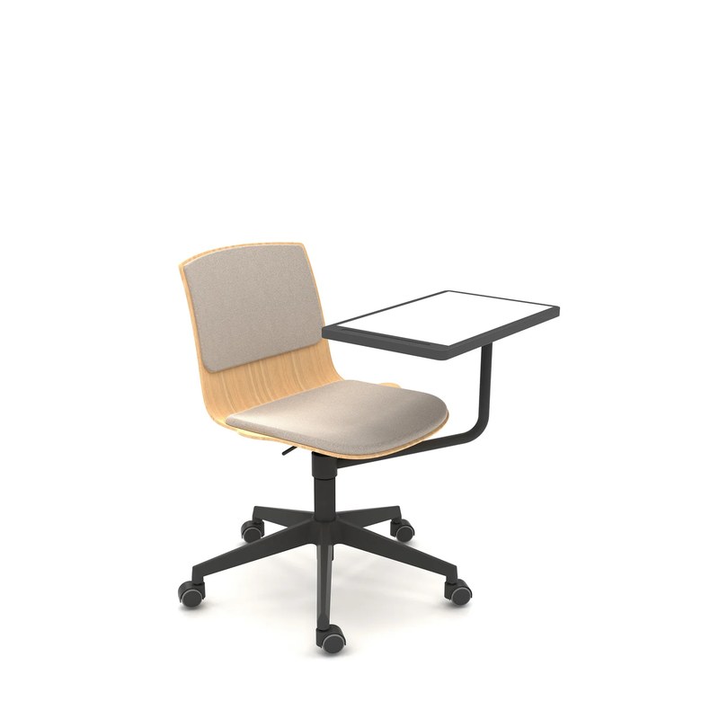 Chaise giratoire étudiant avec tablette ODEI