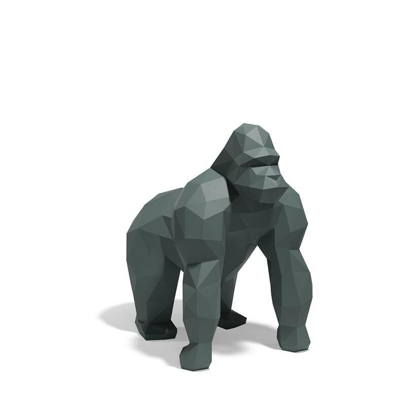 Statue gorille 110 cm SARU ORIGAMI - vert