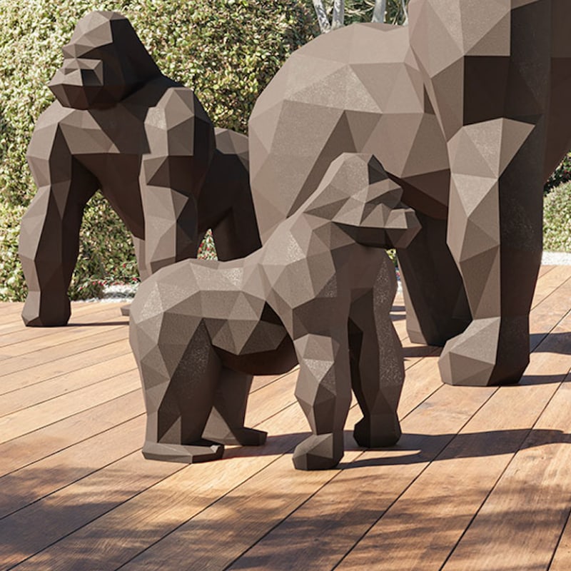 Statue gorille 60 cm SARU ORIGAMI - VONDOM