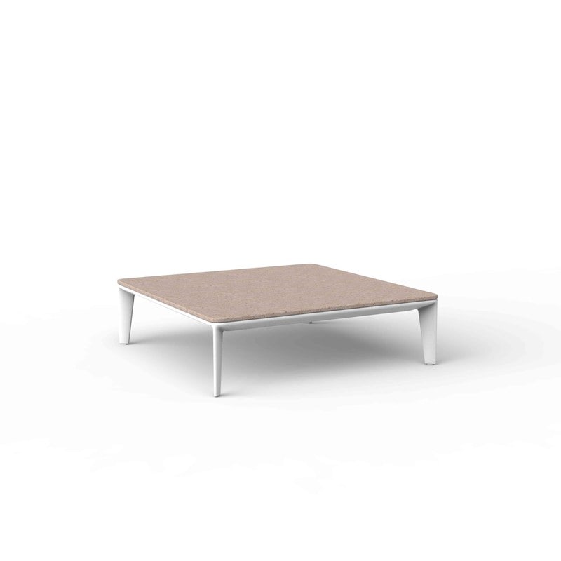 Table basse 100x100 PASADENA - blanc