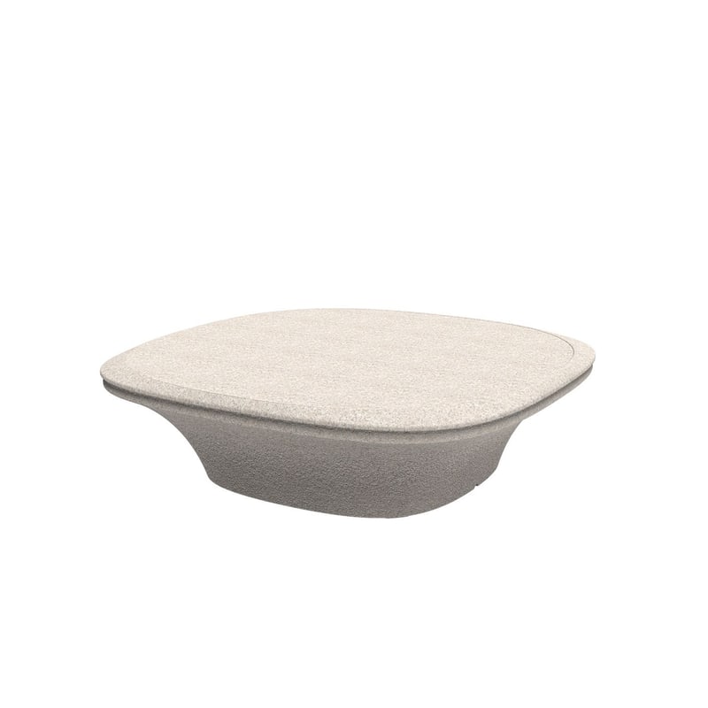 Table basse design UFO - écru granit
