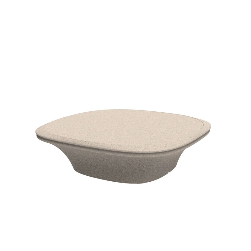 Table basse design UFO - granit crème