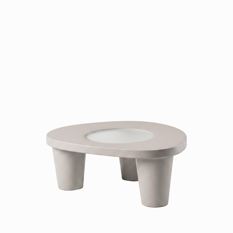 Table basse LOW LITA de SLIDE - blanc brume