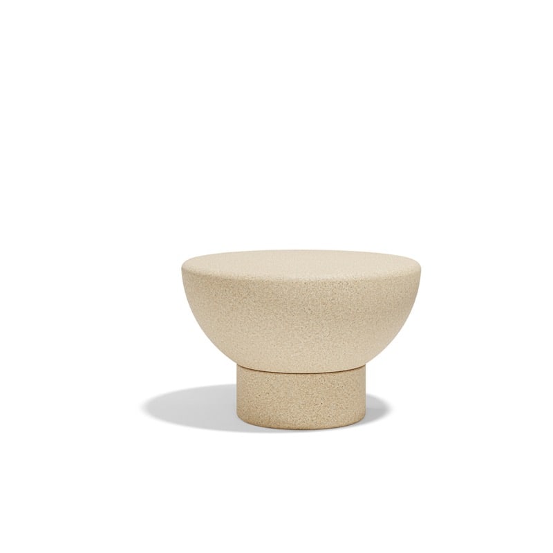 Table basse LUNA Ø60x40 - Granit crème
