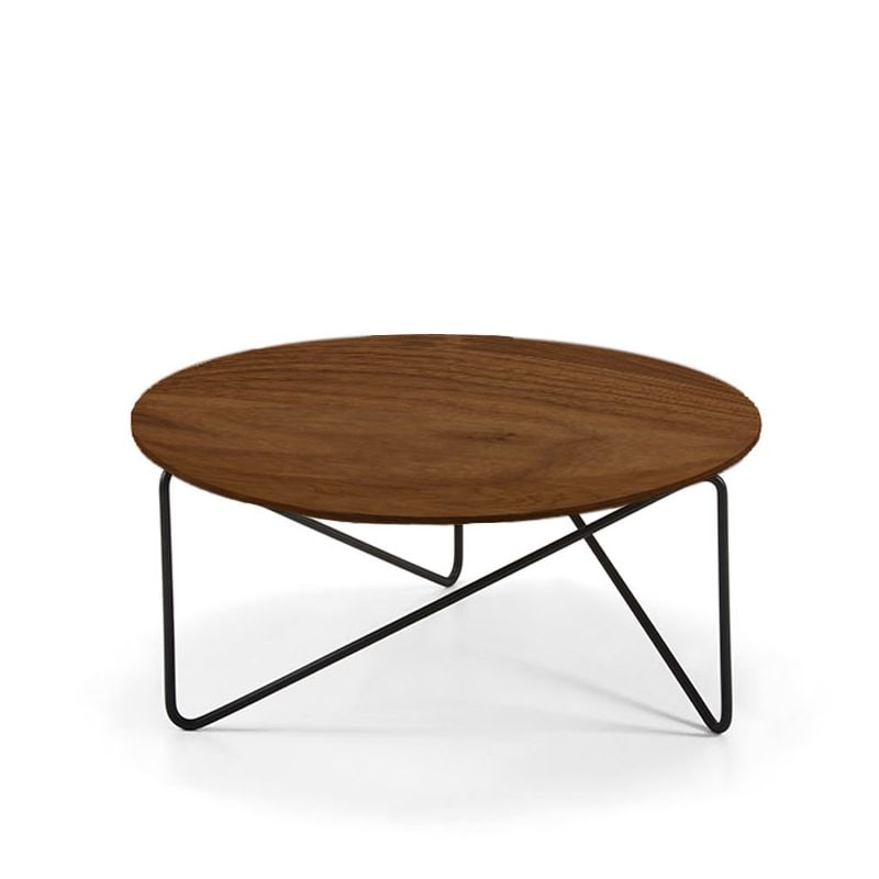 Table basse piètement métal POLYGON Noyer
