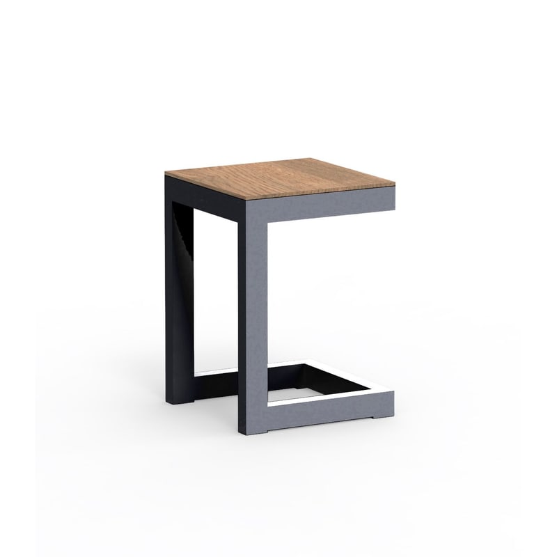 Table basse Posidonia en C - anthracite