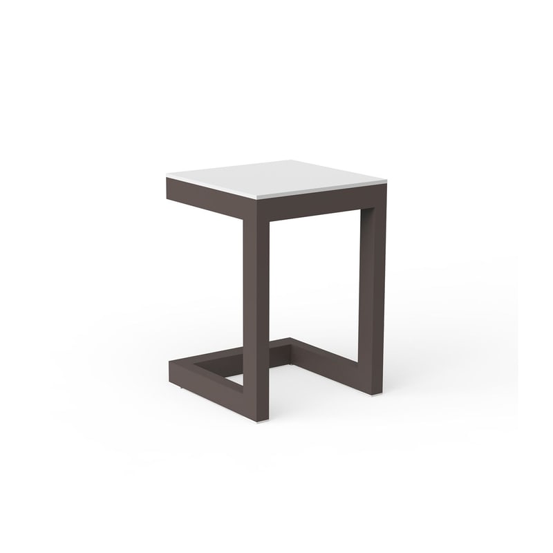 Table basse Posidonia en C - brun