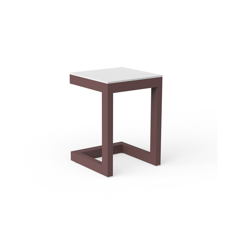 Table basse Posidonia en C - grenat