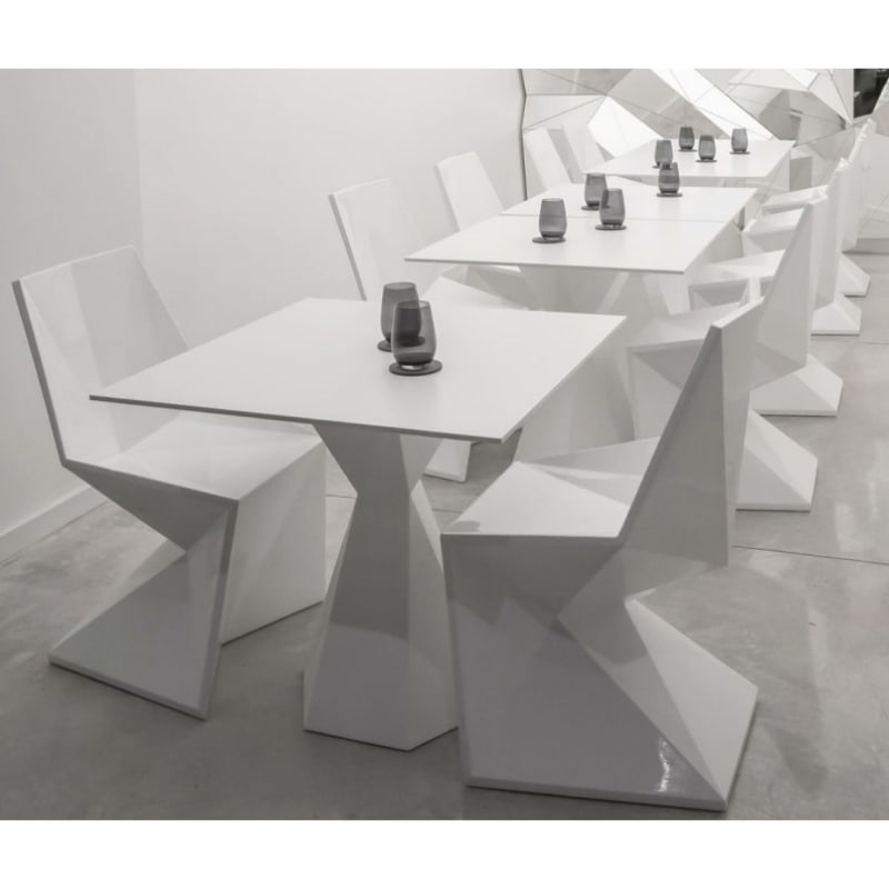 Table carrée in & out VERTEX de VONDOM