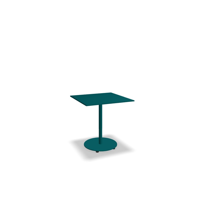 Table de café carrée 70x70 BOLT - turquoise