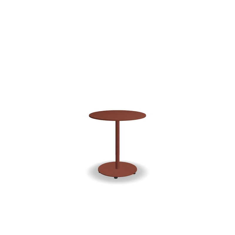 Table de café ronde 70x70 BOLT - brique