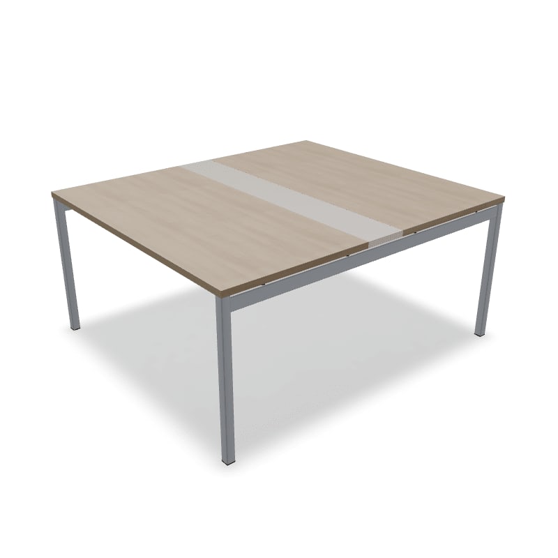 Table de réunion pieds droits en métal OGI Y