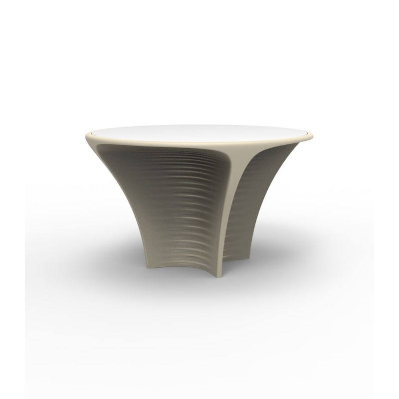 Table design in & out BIOPHILIA  - écru