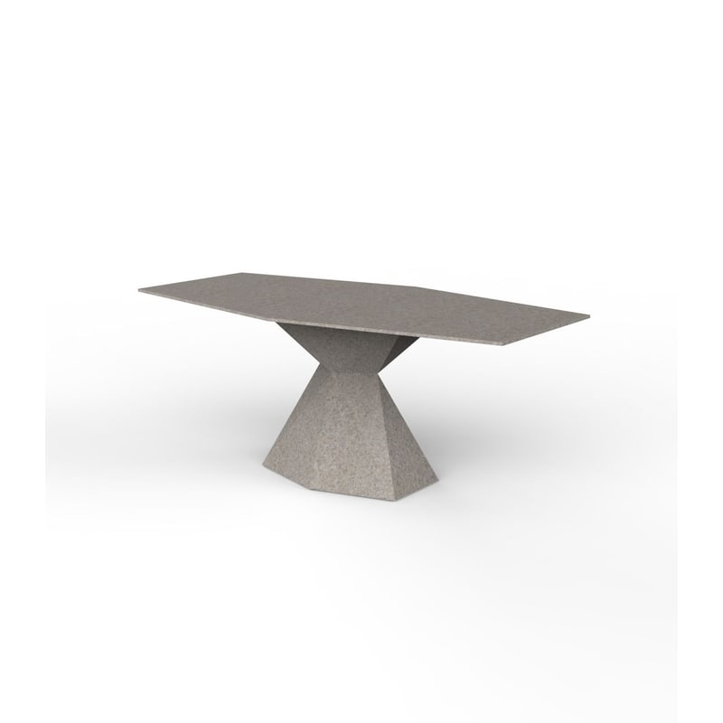 Table design in & out VERTEX - écru granit