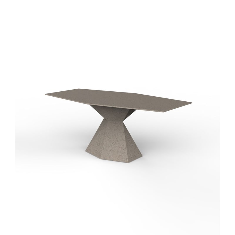 Table design in & out VERTEX - granit crème