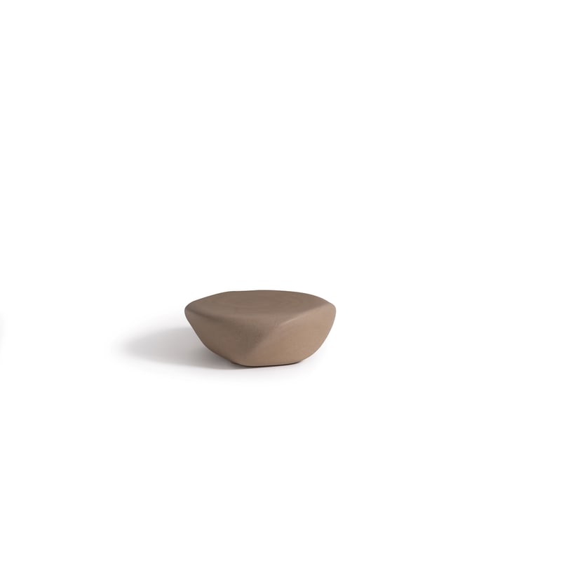 Table design REBORN TABLE D.80 - beige amande