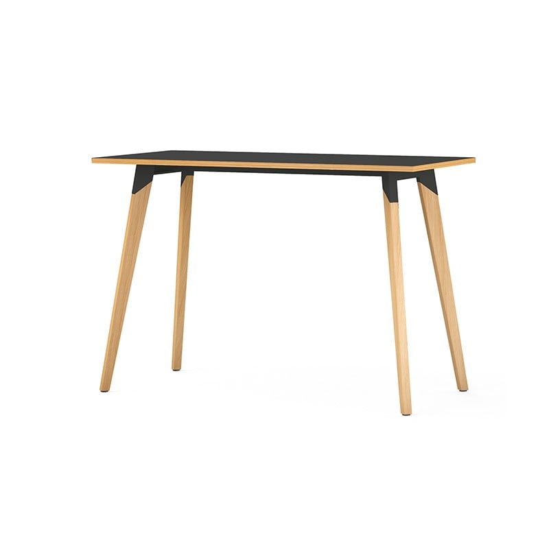 Table haute rectangle pied en bois EVASION