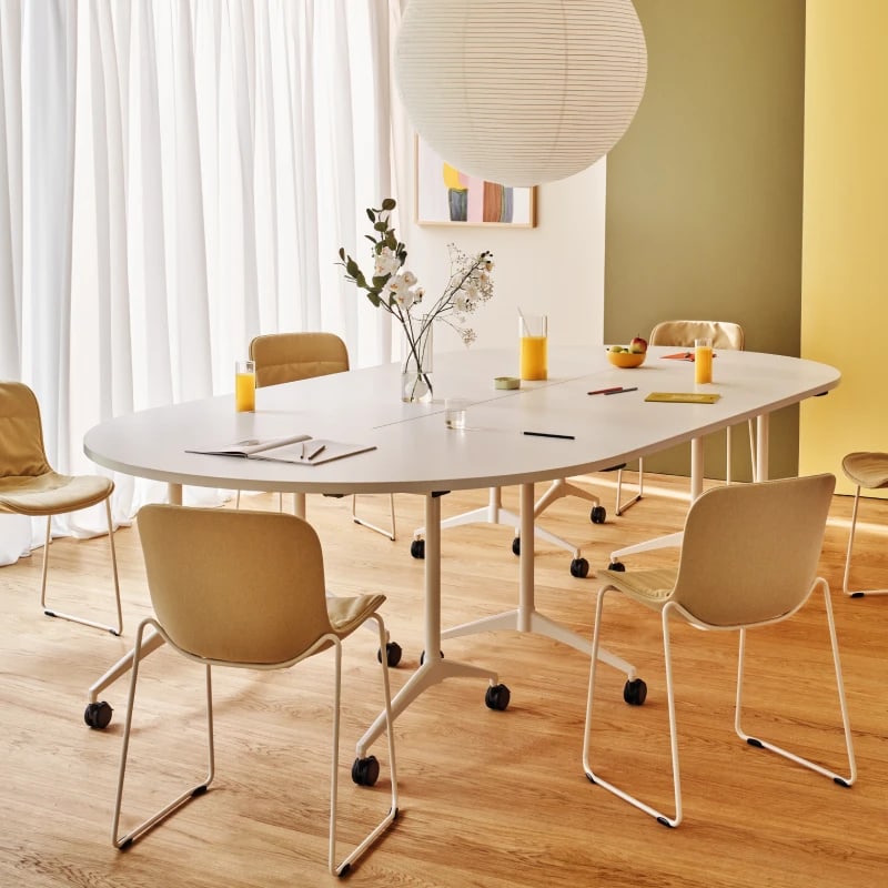 Table ovale modulaire pliable REVI