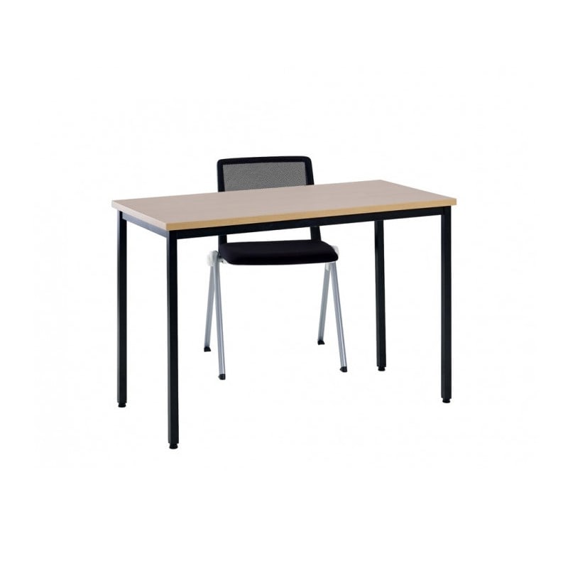 Table pied droit en métal POLY