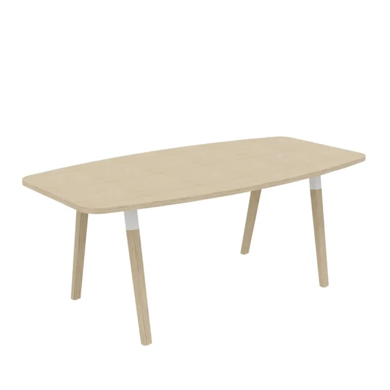 Table réunion tonneau pieds bois DIALOGUE
