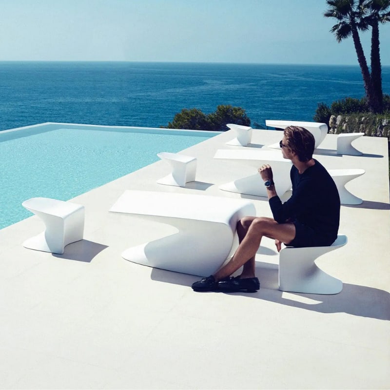 Tabouret bas design in & out WING de VONDOM