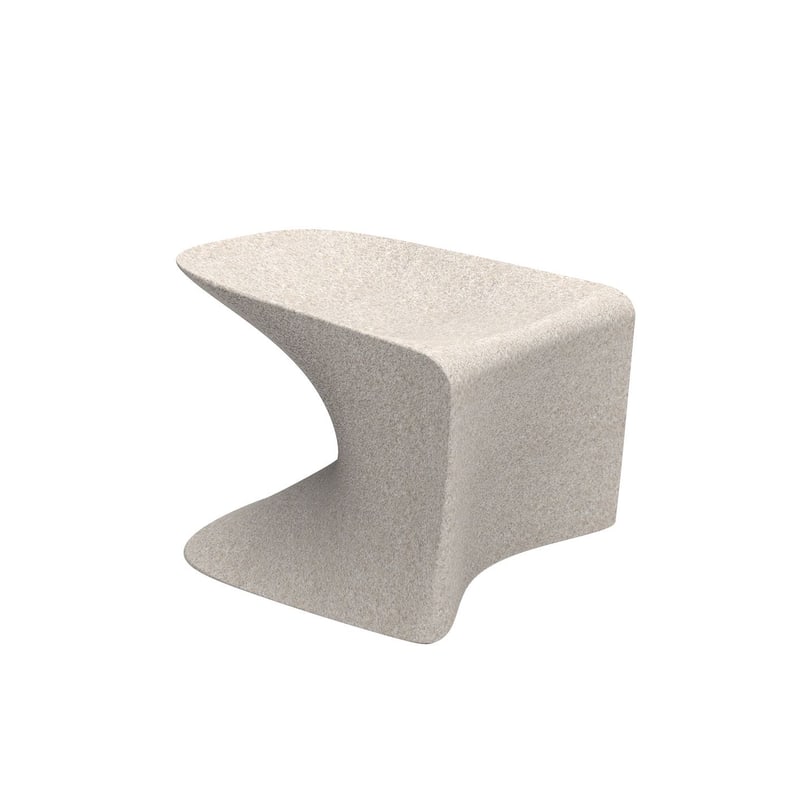Tabouret bas design in & out WING - écru granit