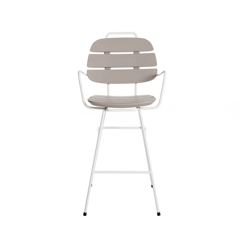 Tabouret design RIBS UP - gris tourterelle