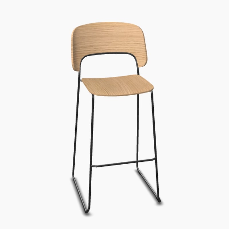 Tabouret haut avec dossier AFI