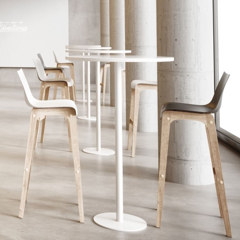 Tabouret haut avec dossier haut DETENTE