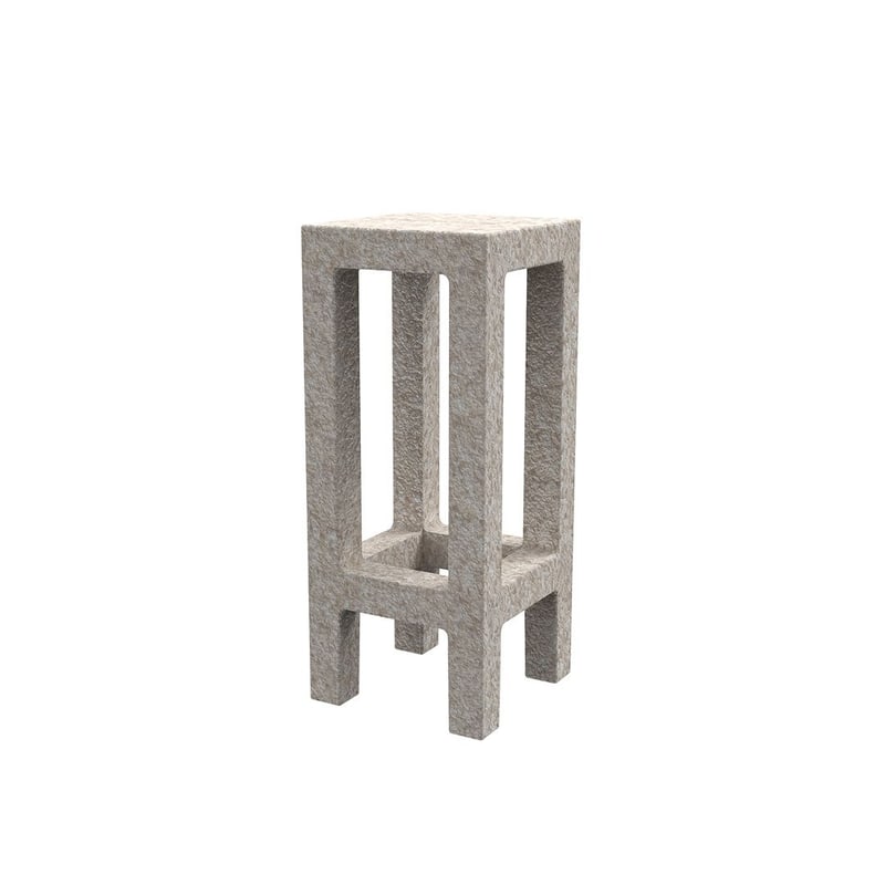 Tabouret haut design in & out JUT - écru granit