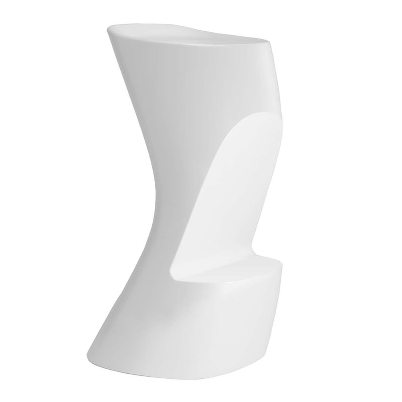 Tabouret haut design in & out NOMA - blanc