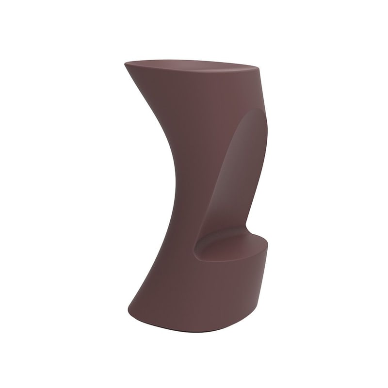 Tabouret haut design in & out NOMA - grenat