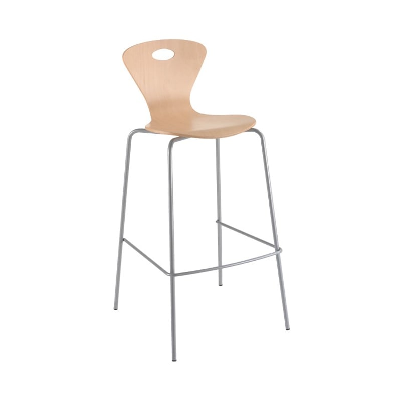 Tabouret haut en bois pieds métal TIC