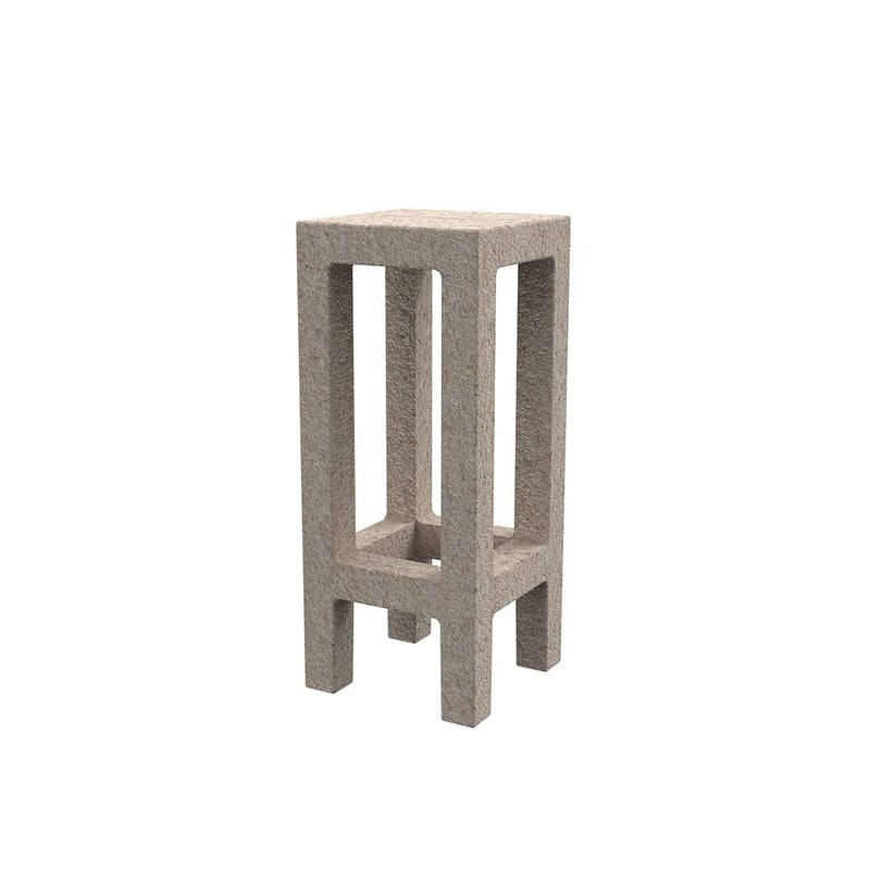 Tabouret haut in & out JUT - granit crème