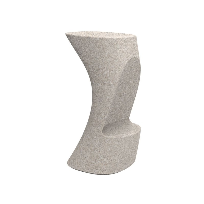 Tabouret haut in & out NOMA - écru granit