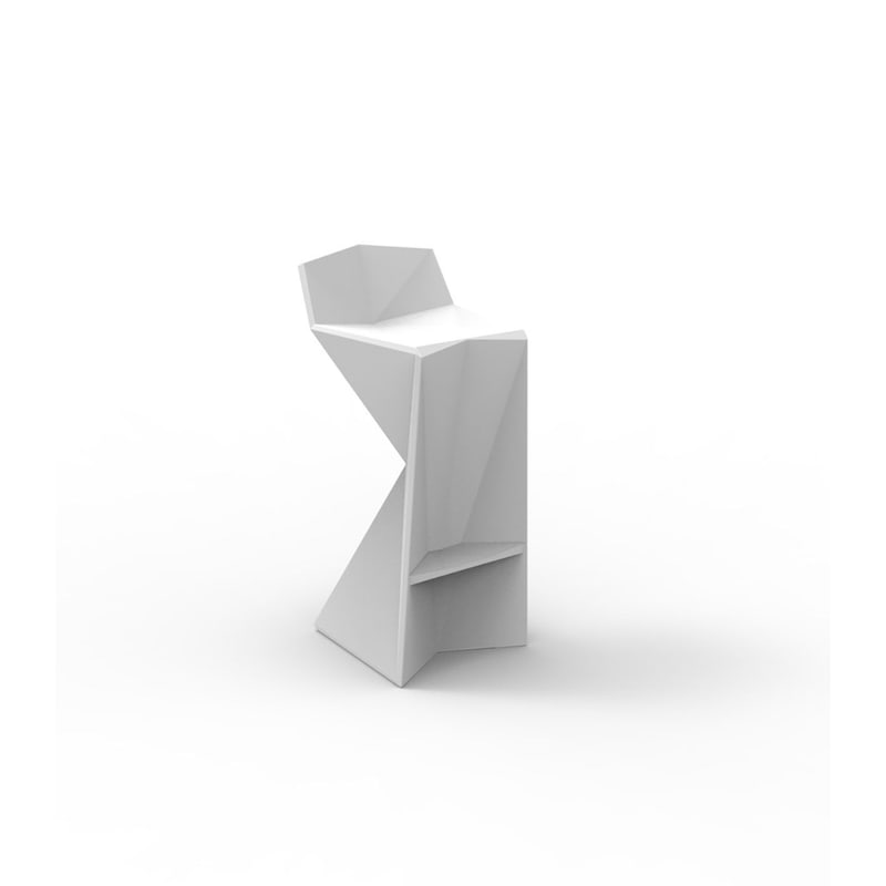 Tabouret haut in & out VERTEX - blanc