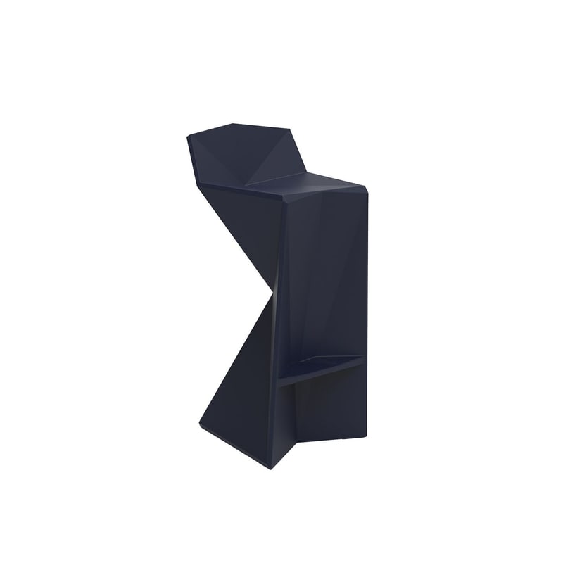 Tabouret haut in & out VERTEX - bleu