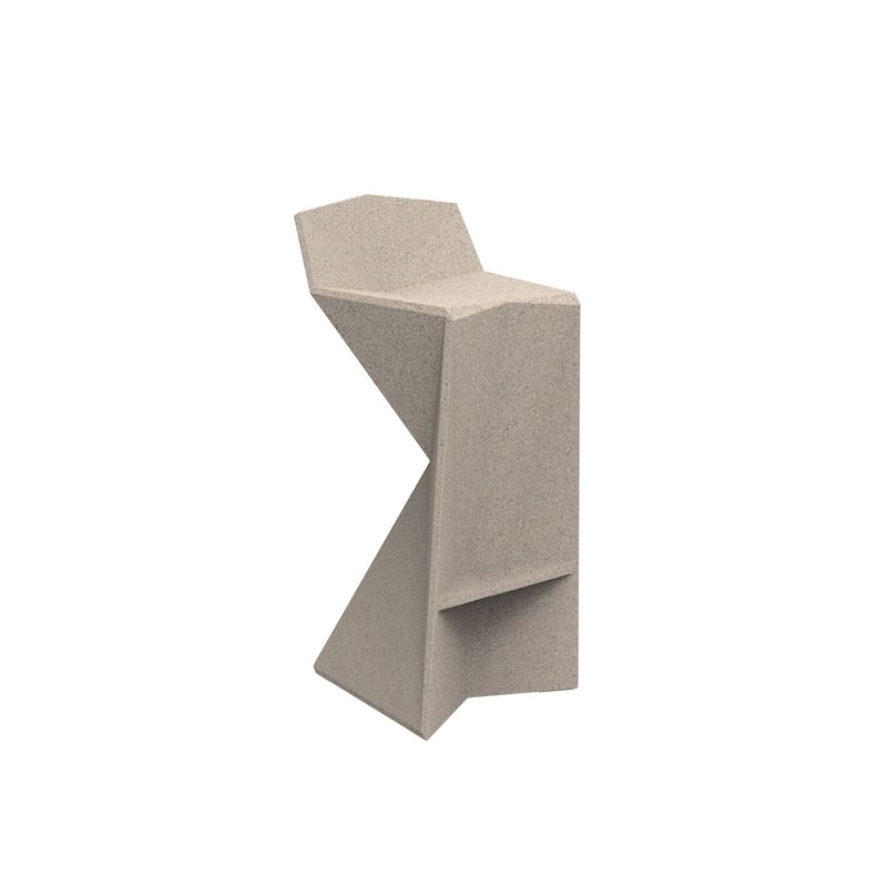 Tabouret haut in & out VERTEX - granit crème