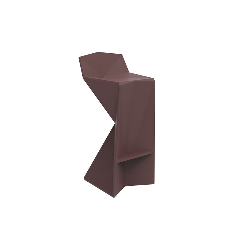 Tabouret haut in & out VERTEX - grenat