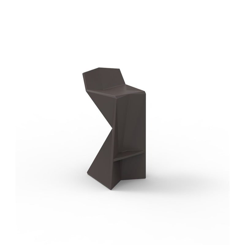 Tabouret haut in & out VERTEX - marron