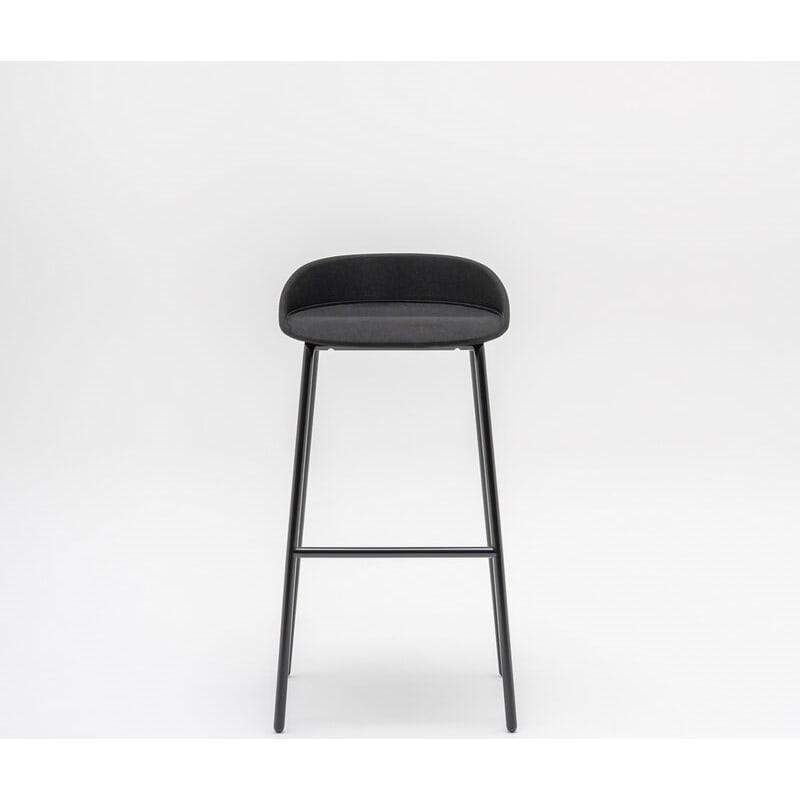 Tabouret haut tapissé pied métal TEAM