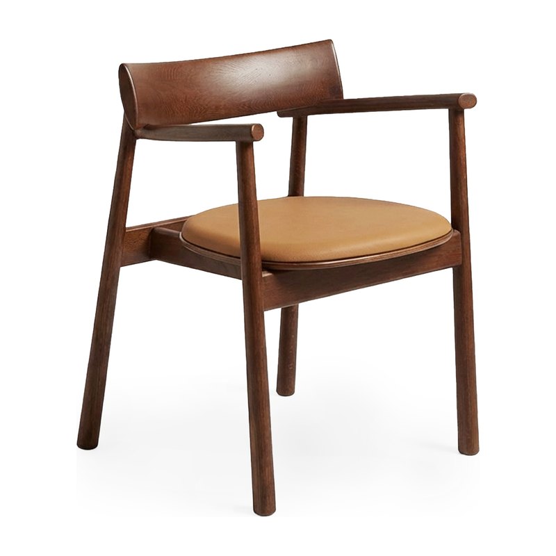 Chaise ELIPSA SOFT - chêne foncé / cuir