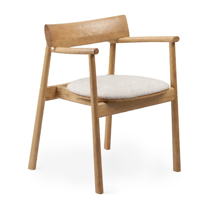 Chaise ELIPSA SOFT - chêne naturel / bouclette sable