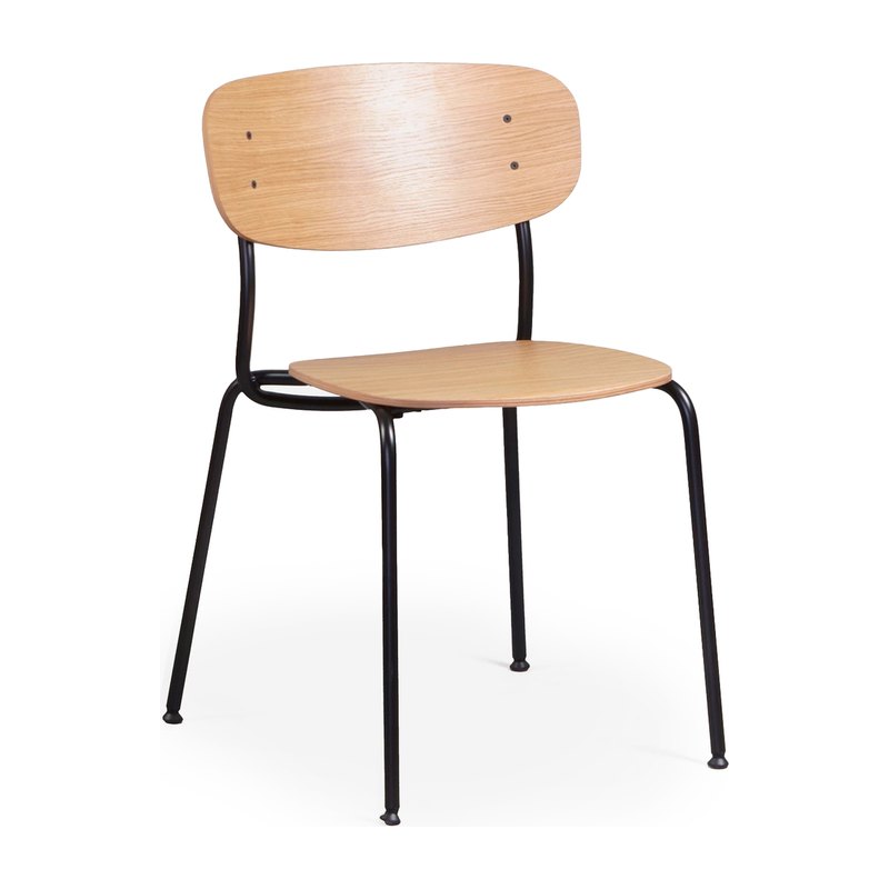 Chaise SPLOT - structure noire / chêne naturel