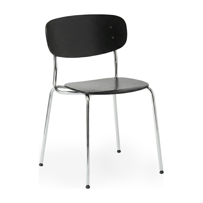 Chaise SPLOT - structure chromée / noir